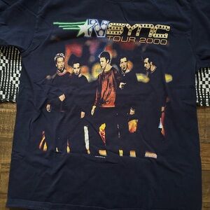 Winterland Mens Large NSYNC Tour 2000 Y2K Cotton Faded Black T Shirt U.S.A Made